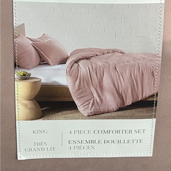 Dream Stories Rose Pink King Comforter Set New 4 Pieces 106”x90” - Picture 4 of 4